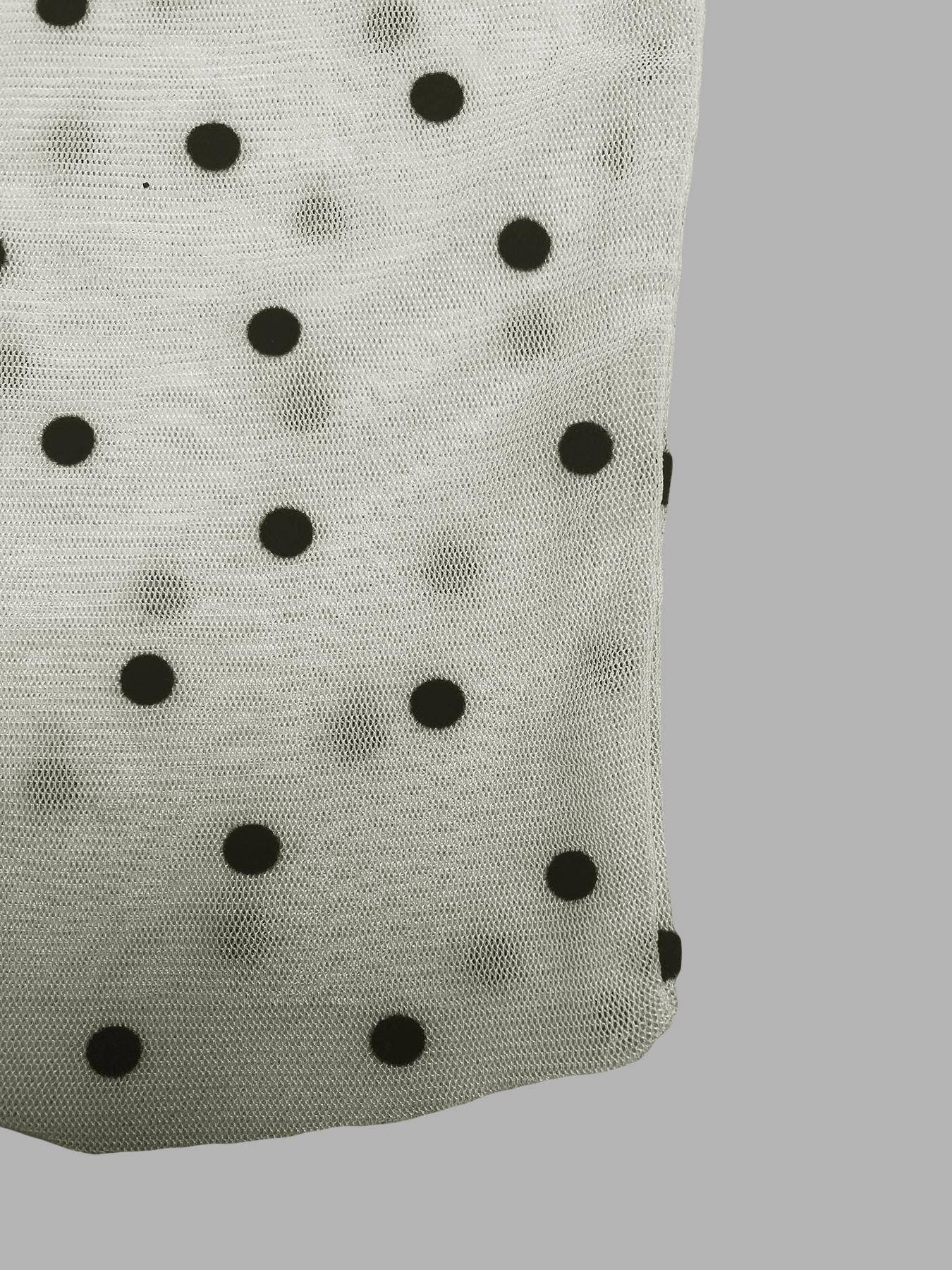 Polka Dot Sheer Mesh Blouse