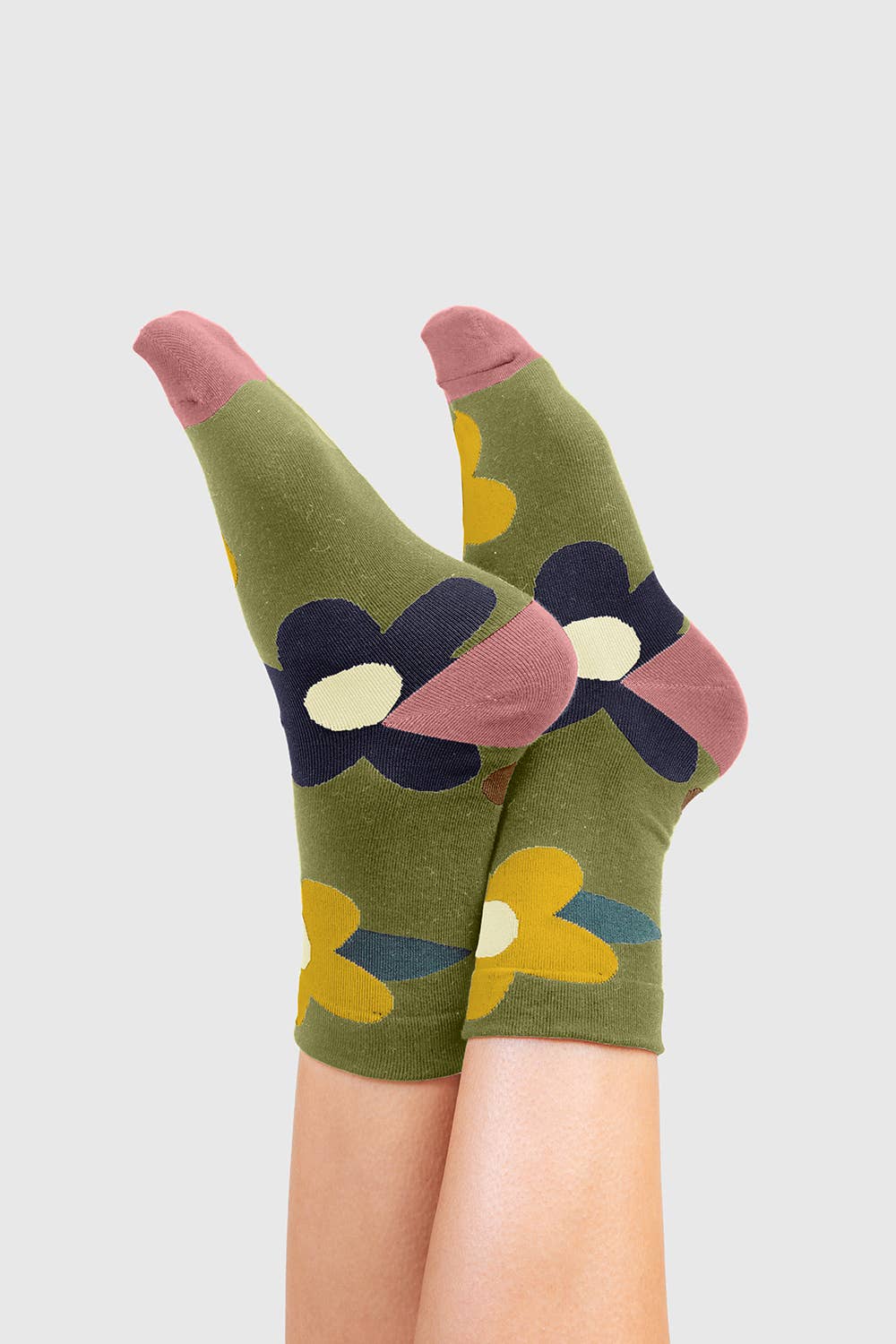 VERY J - SC10007C-Multi color floral print socks
