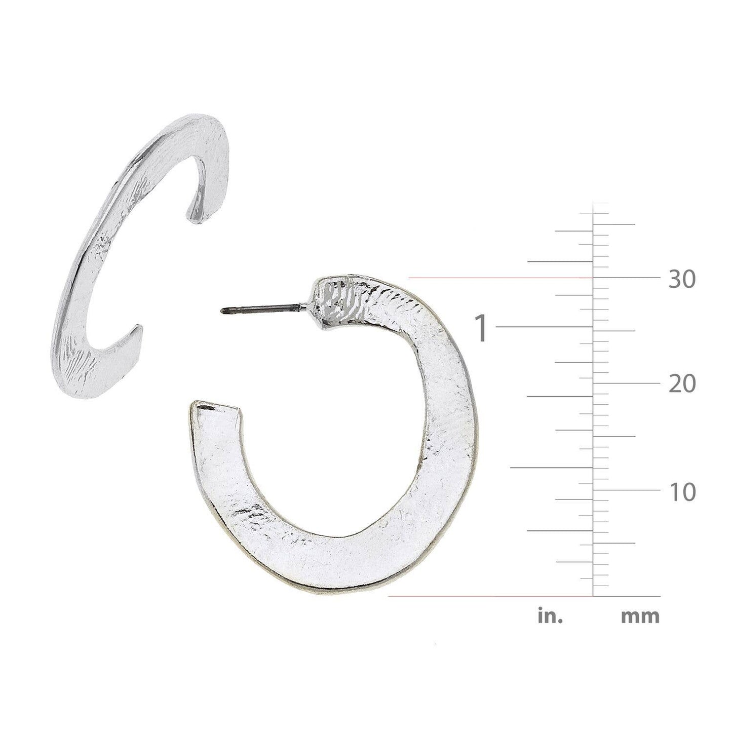 Susan Shaw - Small Silver Hoop Earrings