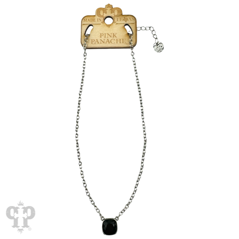 12mm Austrian crystal square crystal chain necklace