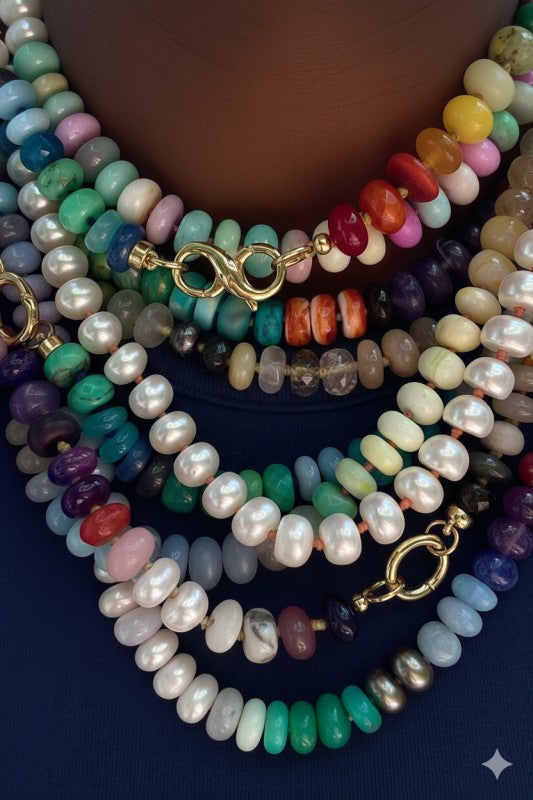 COLORFUL GLASS BEADED NECKLACE-17
