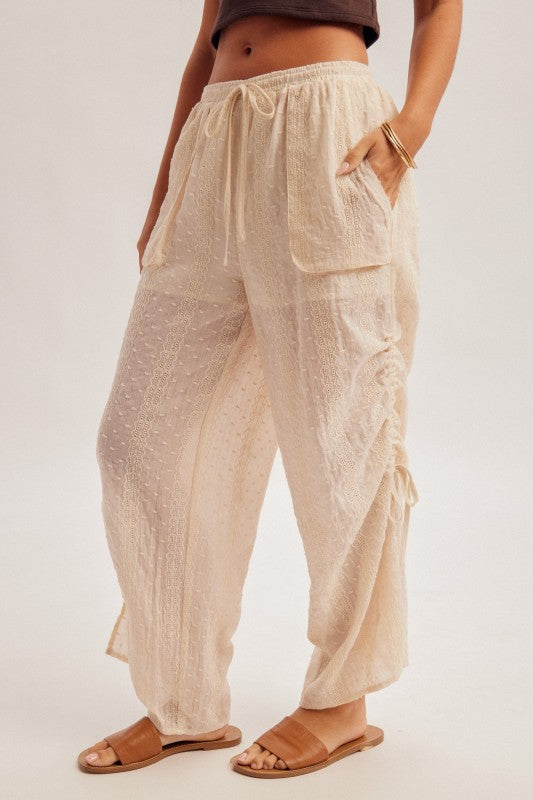 CINCHED SIDE DETAIL PANTS