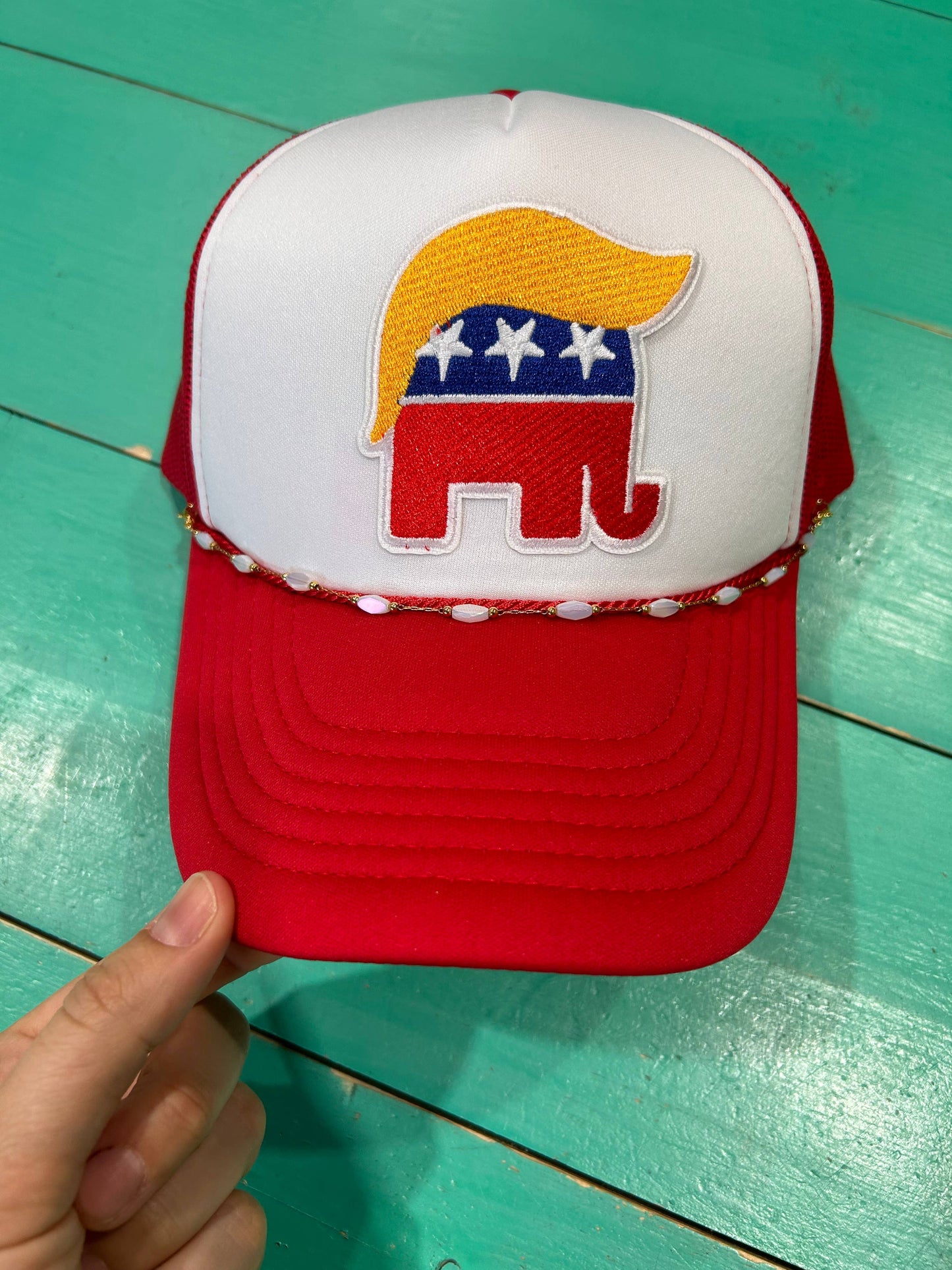 Vibes Hat Company - Republican Trump Elephant Trucker | MAGA Hats | Polical Caps