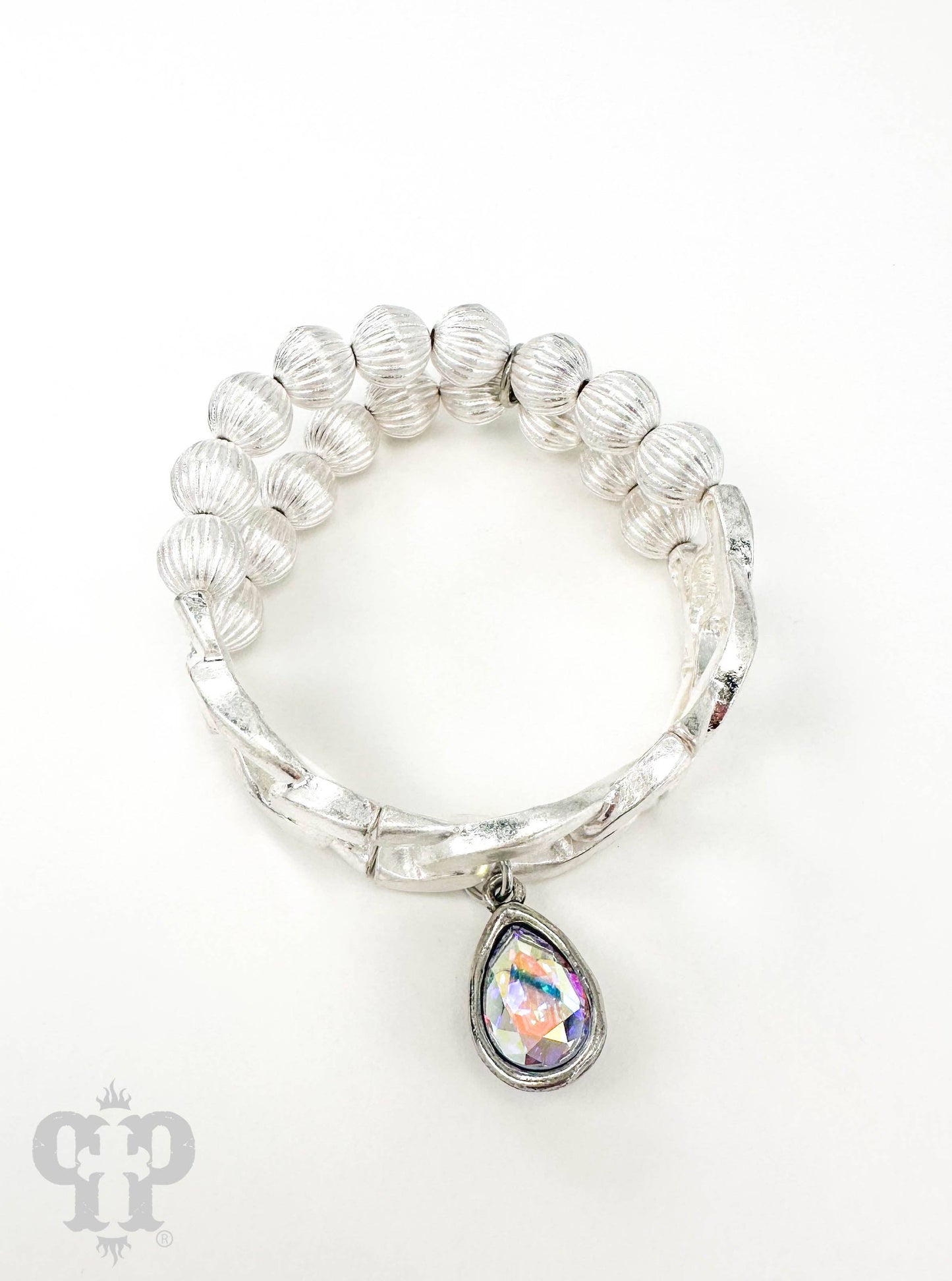 Fluted bead bracelet set 1B365