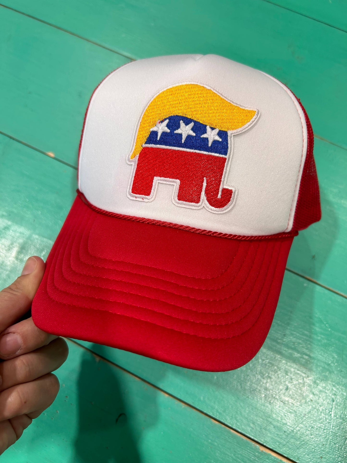 Vibes Hat Company - Republican Trump Elephant Trucker | MAGA Hats | Polical Caps