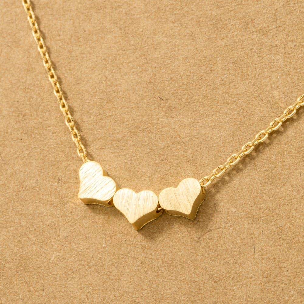 Three Dainty Hearts Necklace