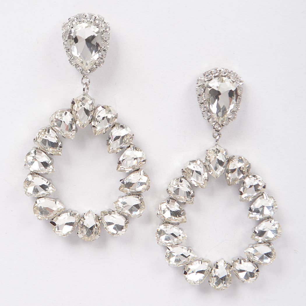 3AM BY H&D ACCESSORIES - Tear Drop Stone Earring
