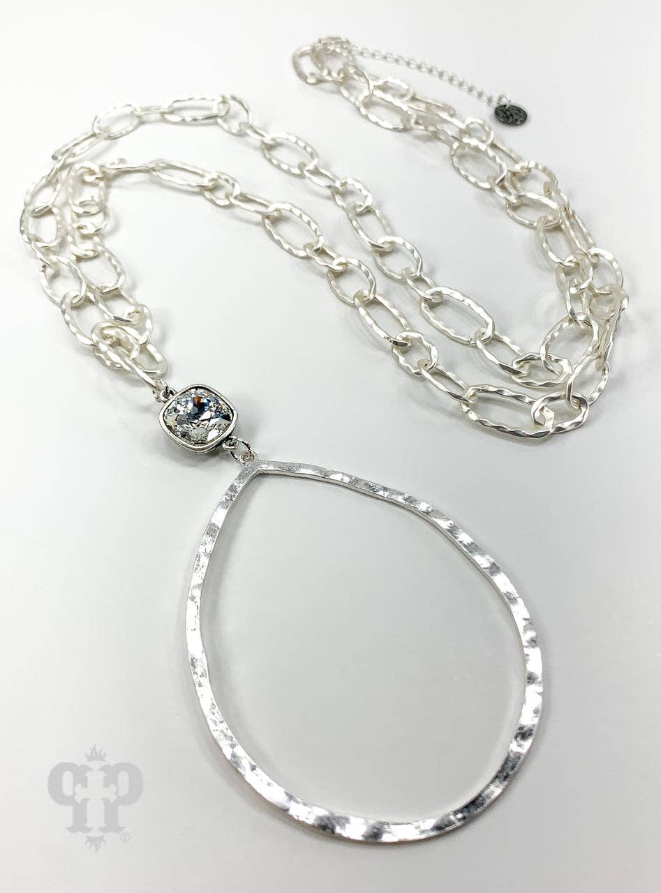 Open teardrop necklace 1N410