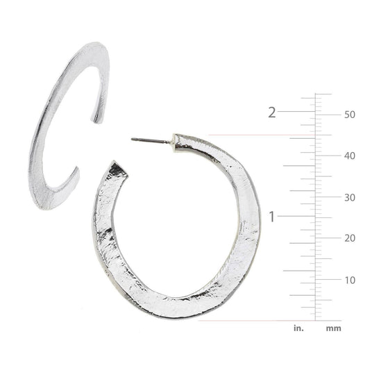 Susan Shaw - Silver Earrings Approximately 1.5 in diameter