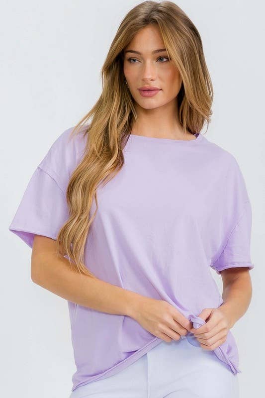 Essential Raw Edge Oversize Tee