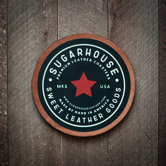 Golfer Leather Coaster