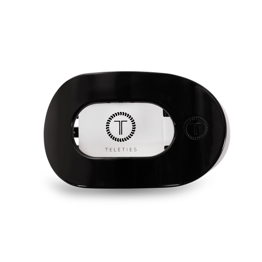 TELETIES - Round Flat Hair Clip | Small | Jet Black