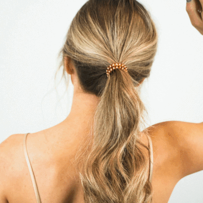 TELETIES - Spiral Hair Coils | Large | Good as Gold Hair Ties