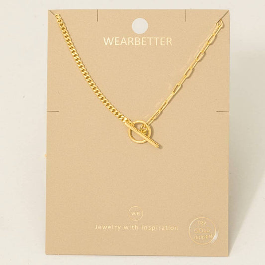 Toggle Chain Y Necklace
