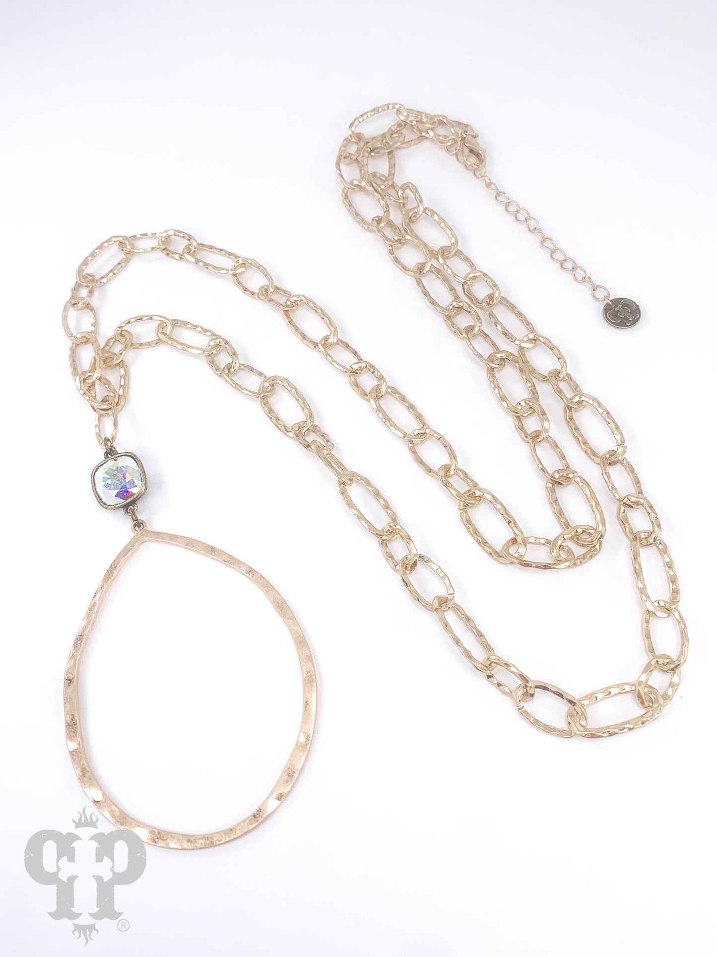 Open teardrop necklace 1N410