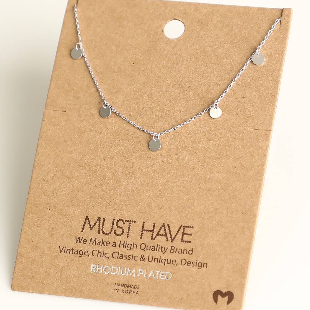 Multi Mini Coin Charm Necklace