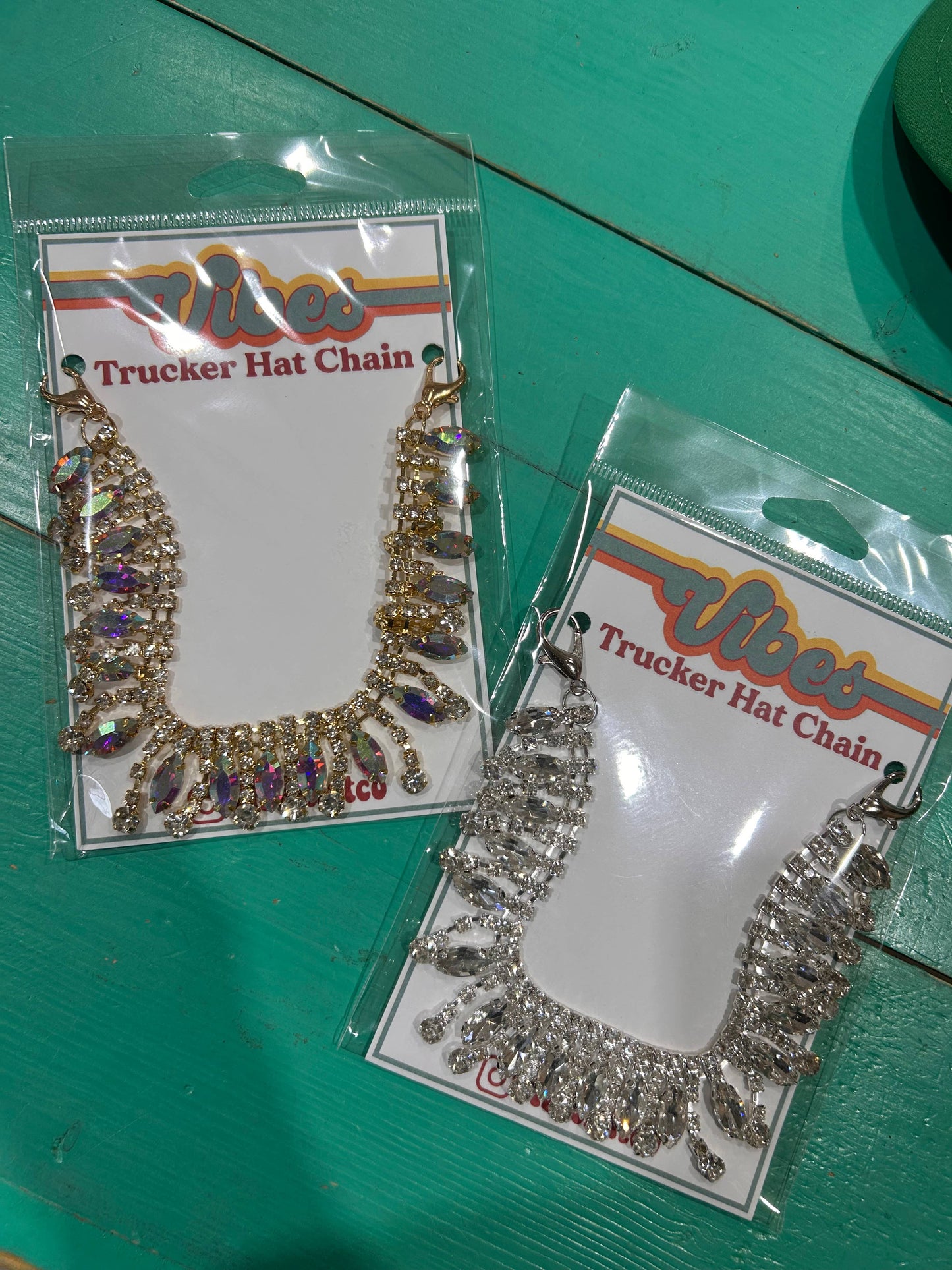 Trucker Hat Chain Rhinestone Drop