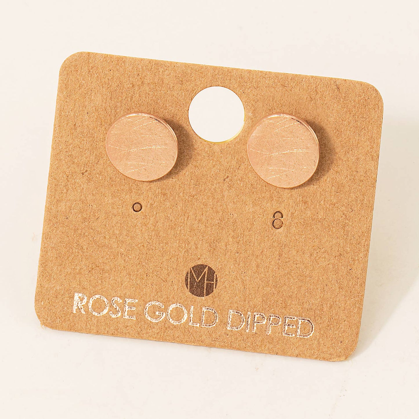 Circle Disc Stud Earrings