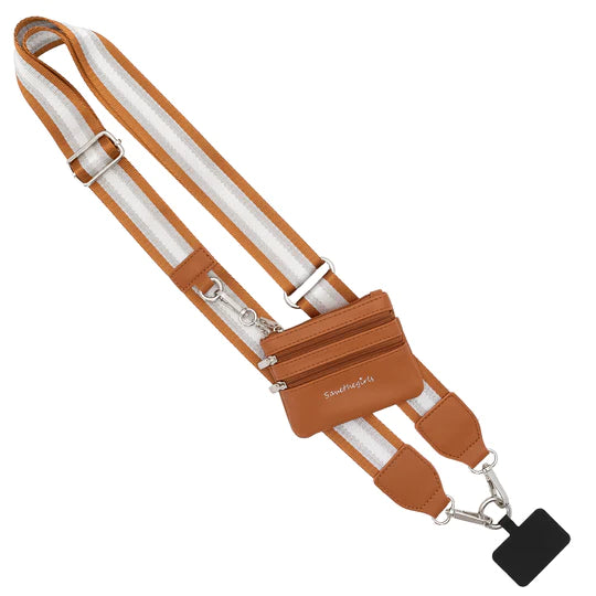 Save The Girls-Clip & Go Strap with Pouch Stripe Collection