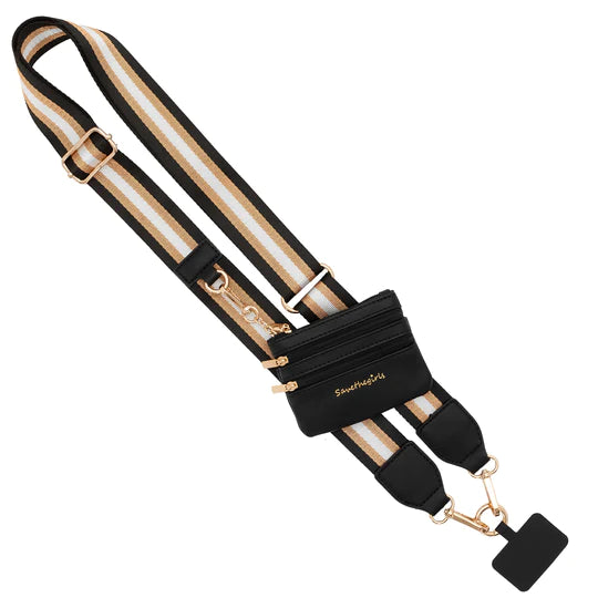 Save The Girls-Clip & Go Strap with Pouch Stripe Collection