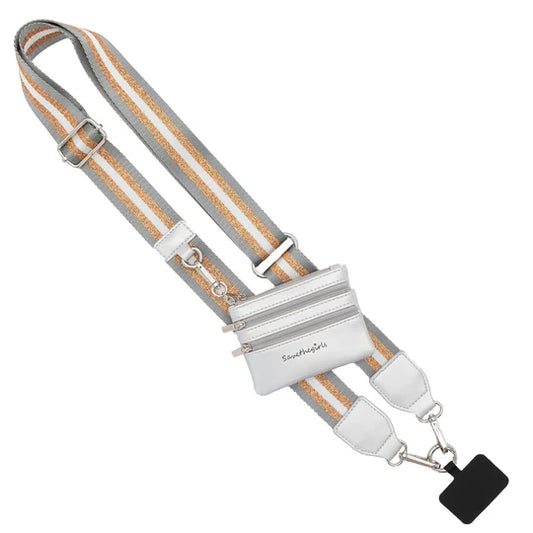 Save The Girls-Clip & Go Strap with Pouch Stripe Collection