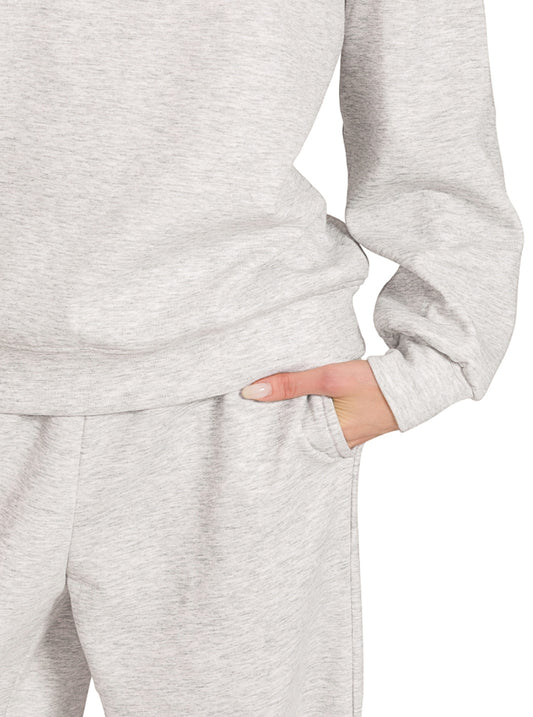 CREWNECK PULLOVER & PANTS SET - DK FOREST