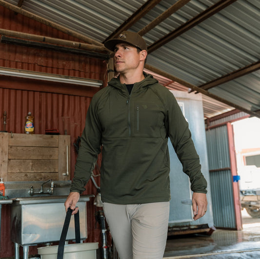 BLAZE TECH 1/4 ZIP - MALLARD GREEN