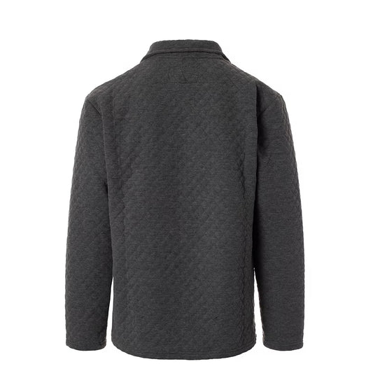 FIELDSTONE DIAMOND PATTERNED PULLOVER - GRAY