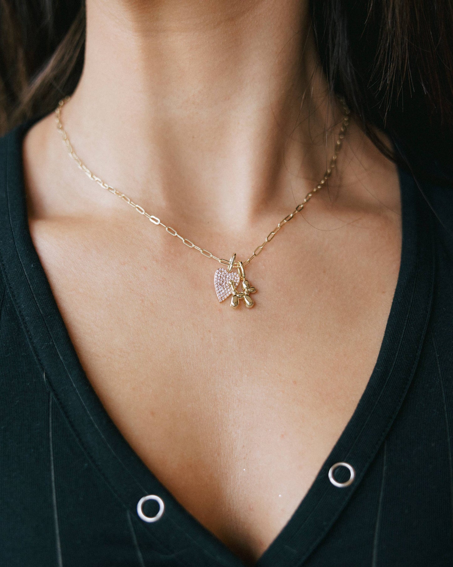 Mini Paperclip Chain Necklace | Threader Charm Necklace