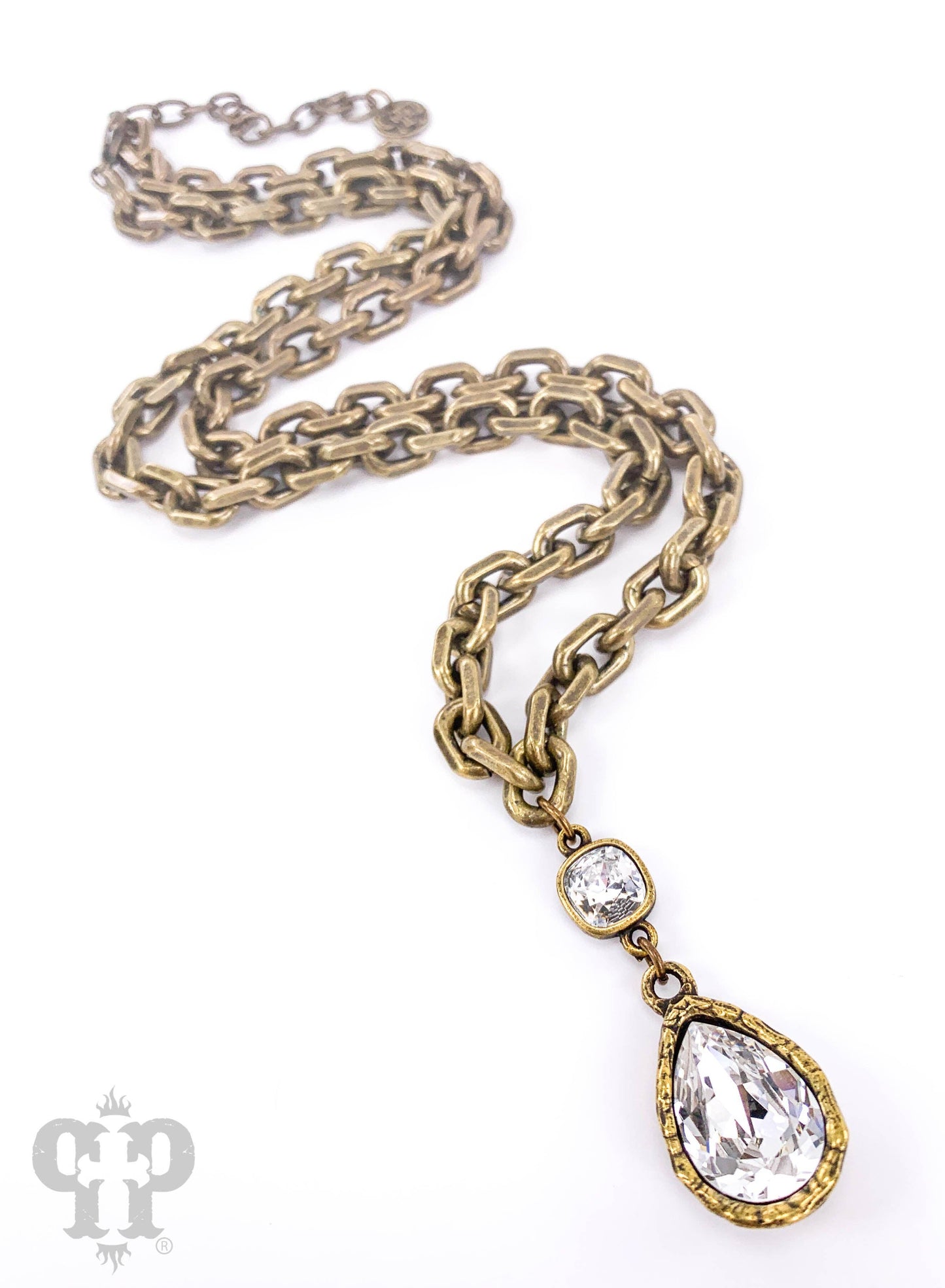 Crystal teardrop necklace 1N456