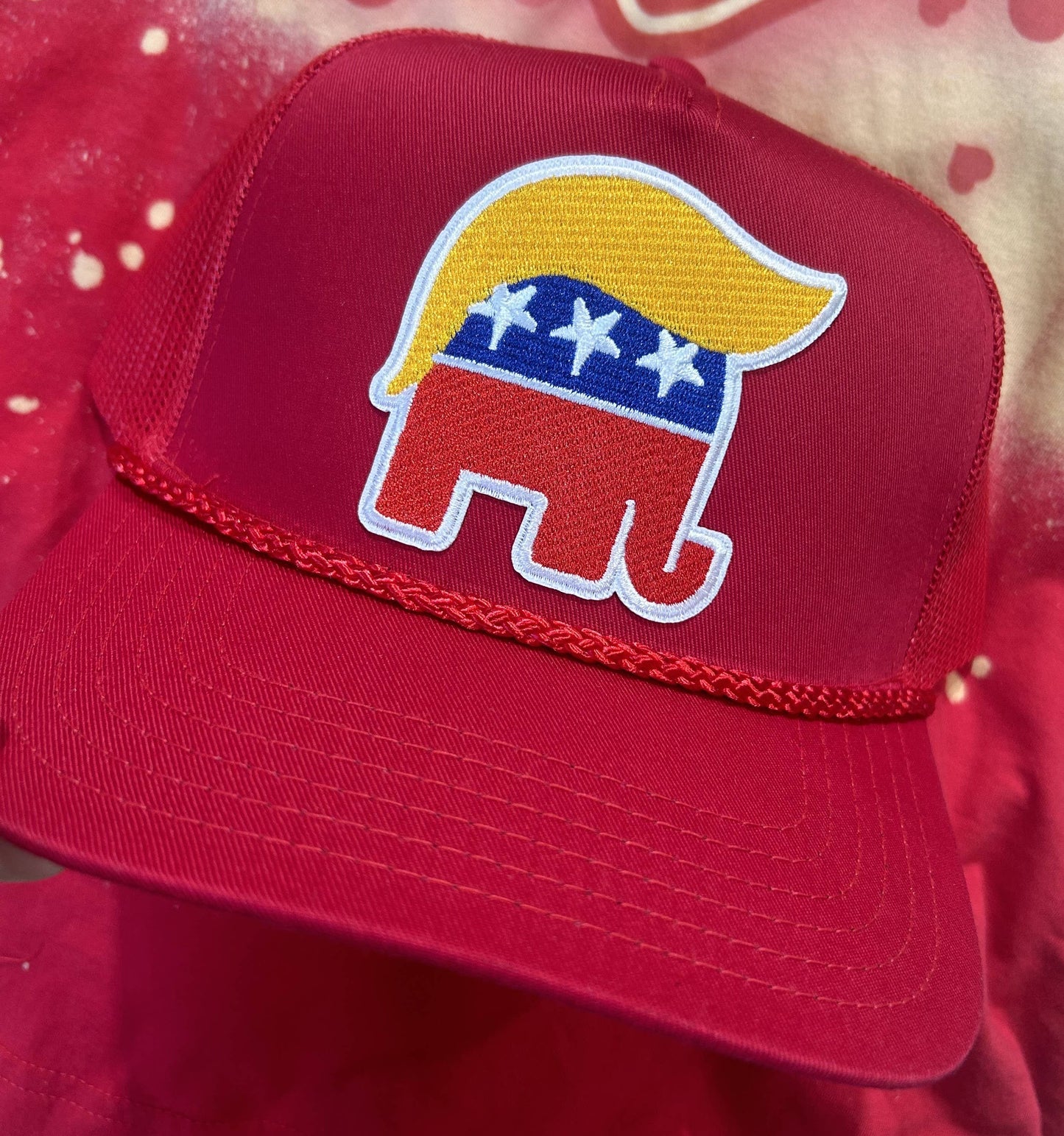 Vibes Hat Company - Republican Trump Elephant Trucker | MAGA Hats | Polical Caps