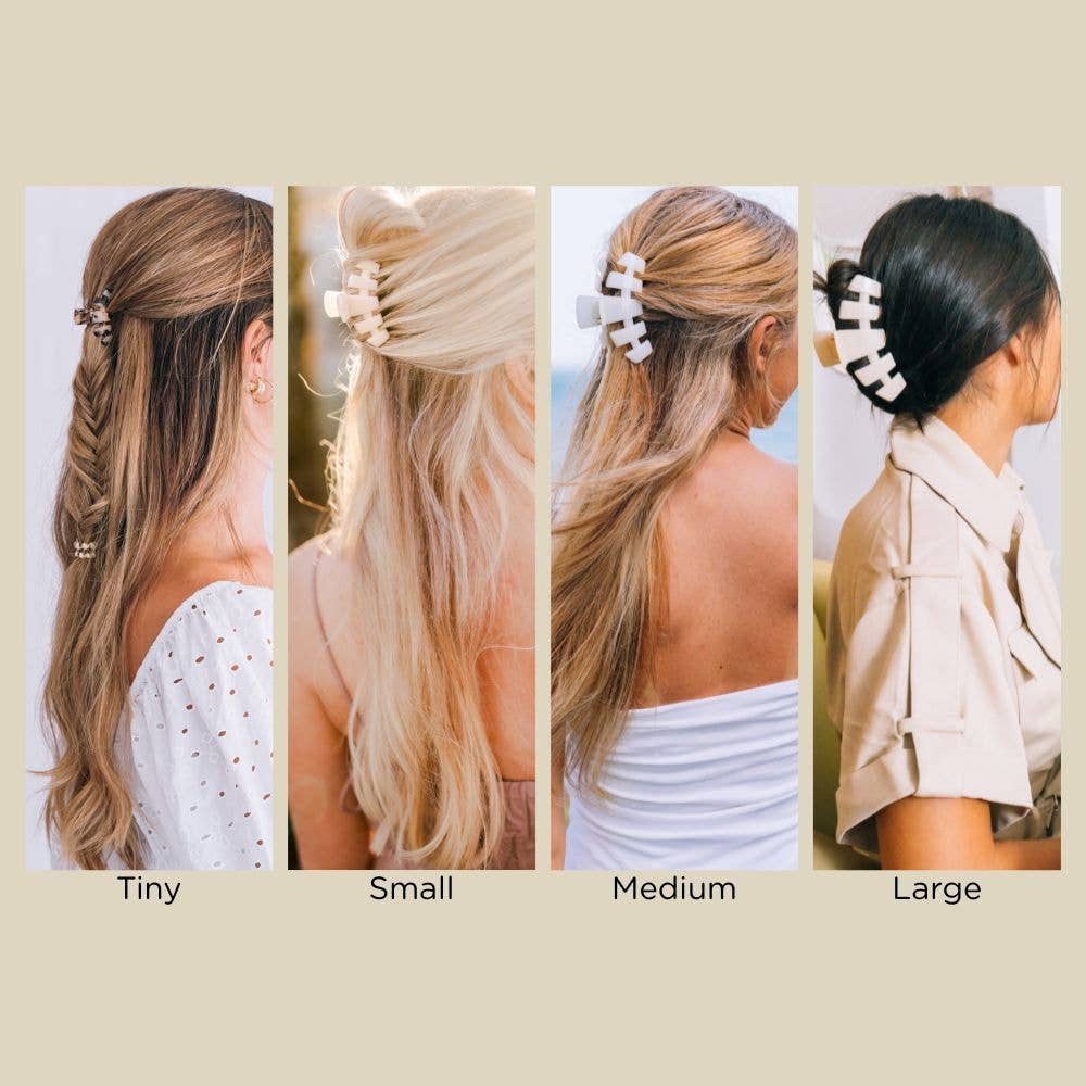 TELETIES - Classic Hair Clip | Large | Jet Black