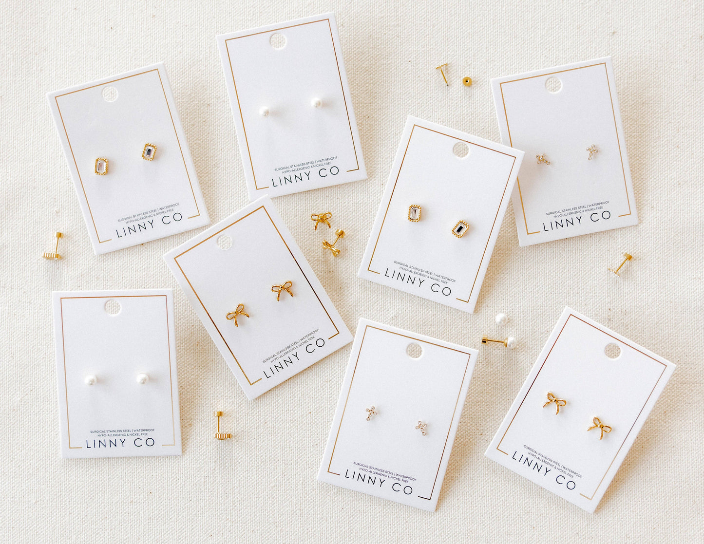 Screwback Stud Earrings - Payton Pearl White 5mm