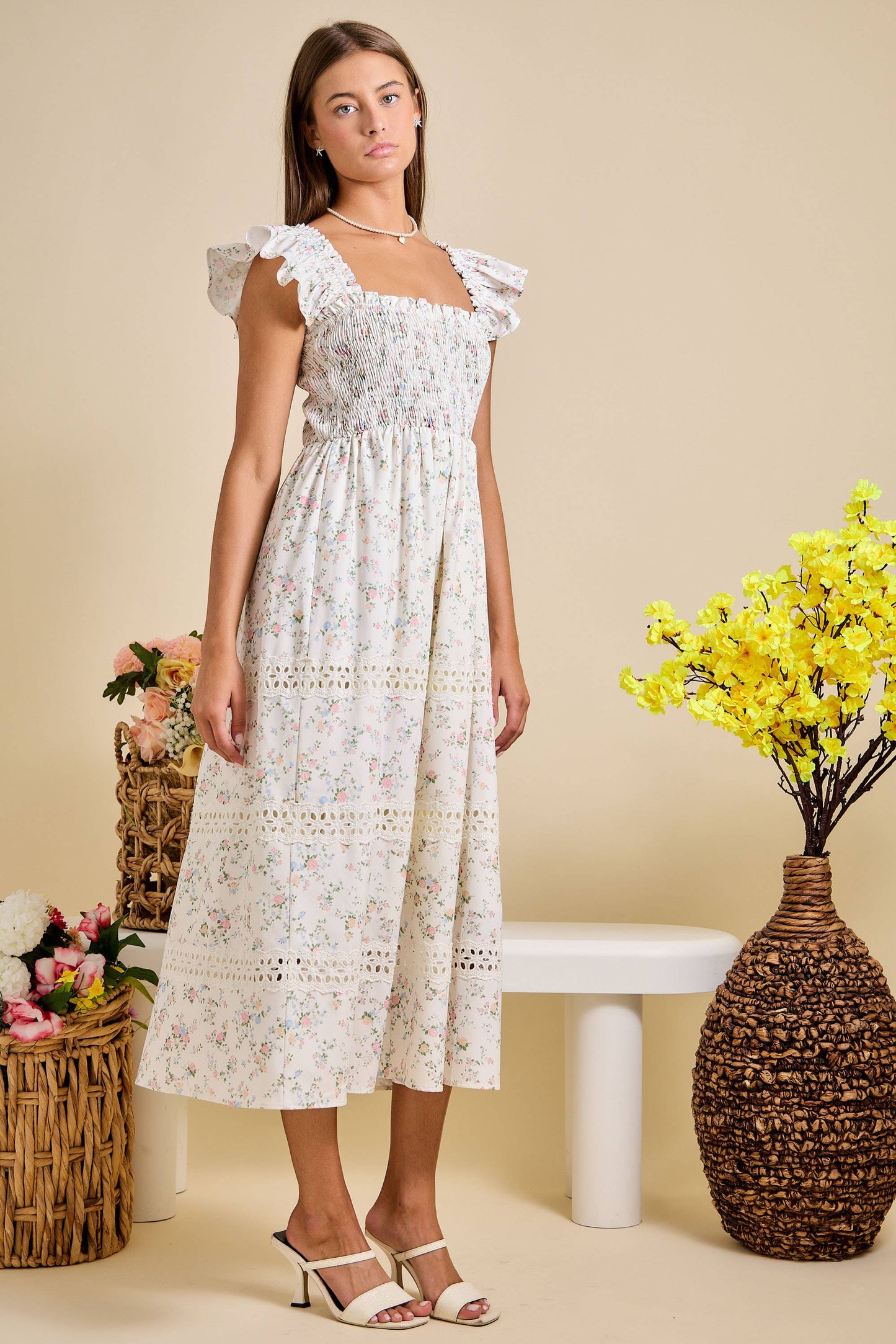 Floral Smocked Maxi Dress