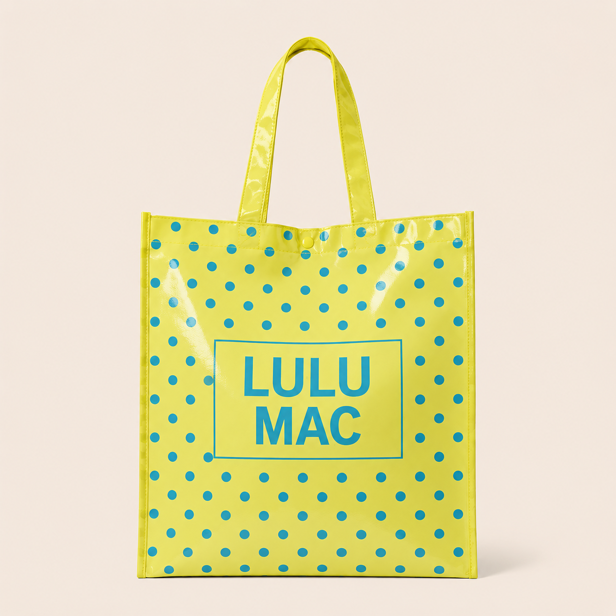 Girlie Girl Originals - LM-BG-1004 REUSABLE TOTE -BUTTER BLUE DOT