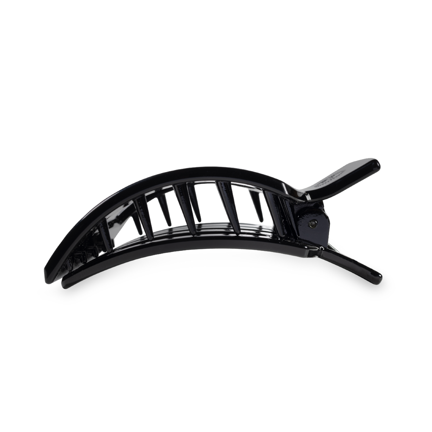 TELETIES - Square Flat Hair Clip | Med. | Jet Black