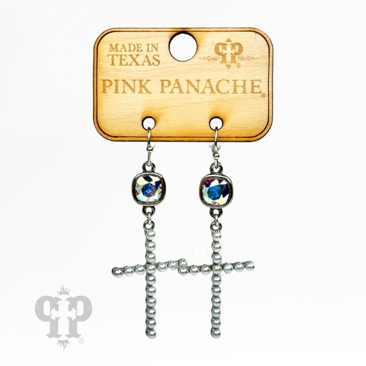 Pearl cross earring E115