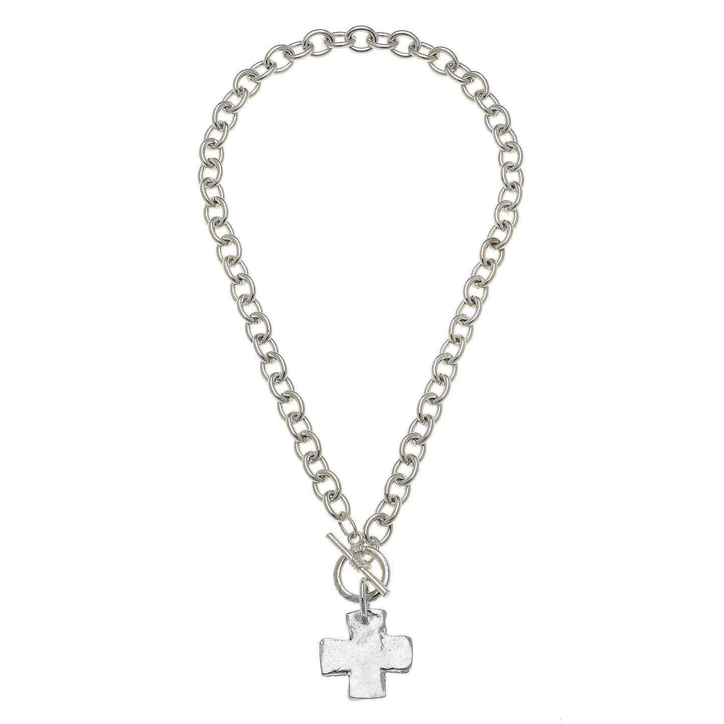 Susan Shaw - Silver Front Toggle Necklace