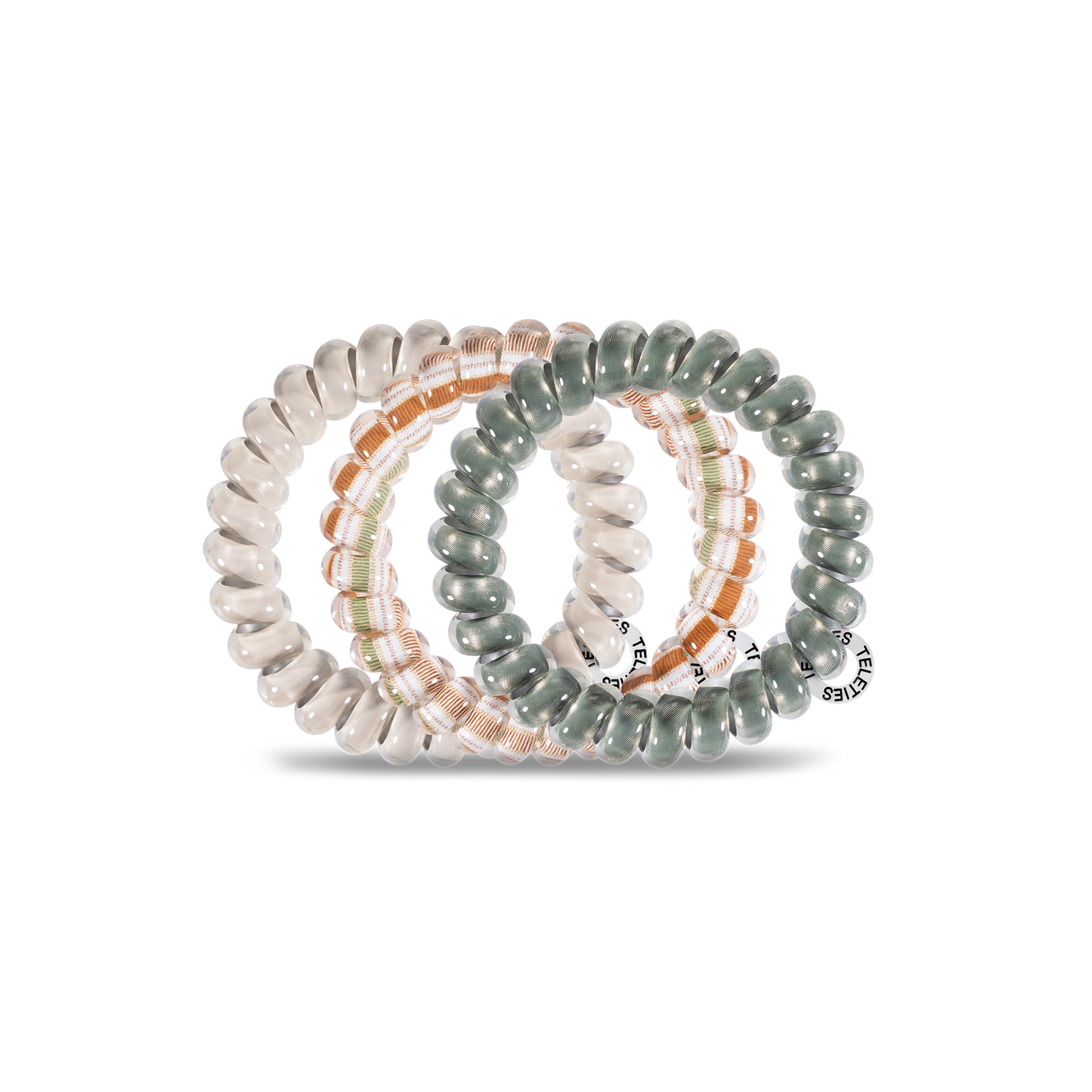 TELETIES - Spiral Hair Coils | Large | Eucalyptus Hair Ties