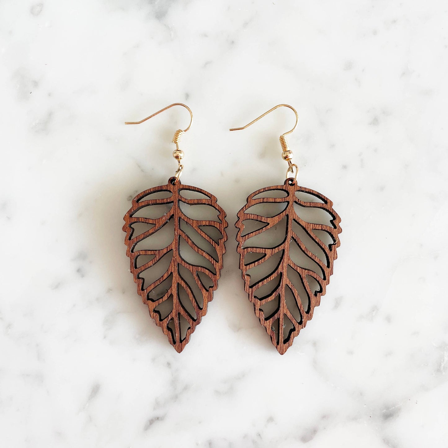 Le Marigny & Co - Wood Leaf Earring