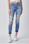 Mid Rise Destroy Crop Skinny