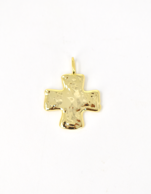 Hammered Cross Charm