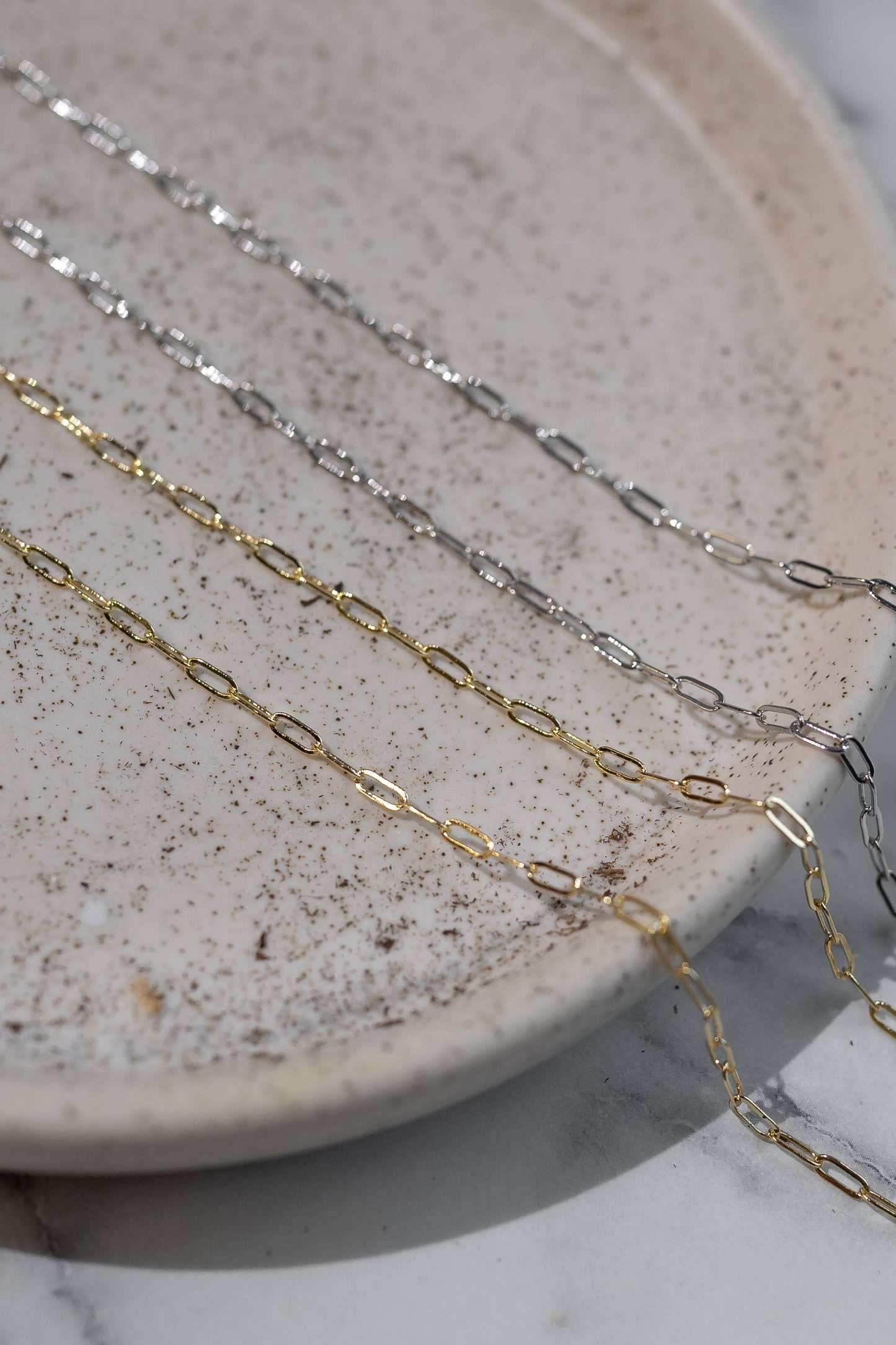 Mini Paperclip Chain Necklace | Threader Charm Necklace  