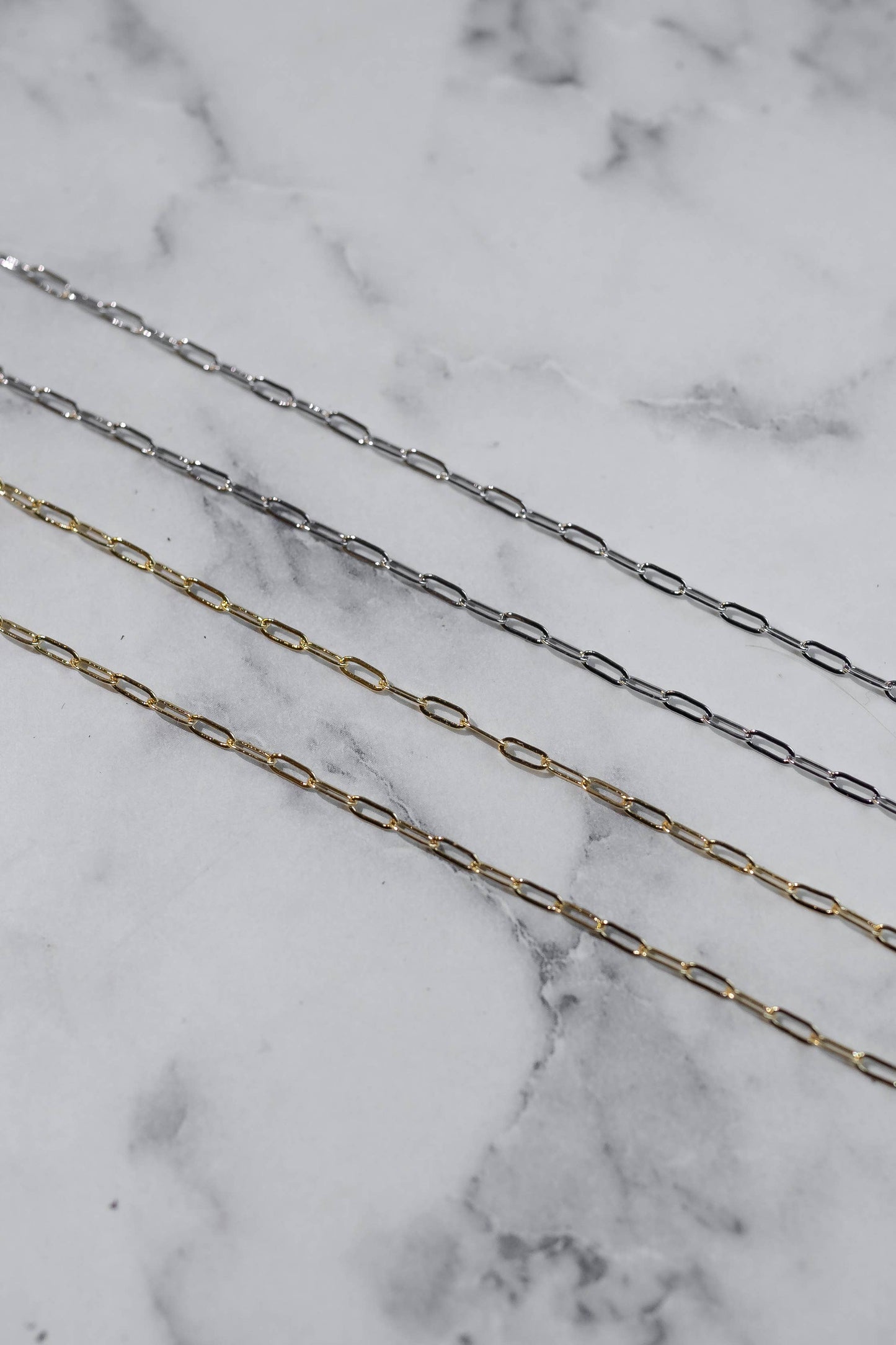 Mini Paperclip Chain Necklace | Threader Charm Necklace  