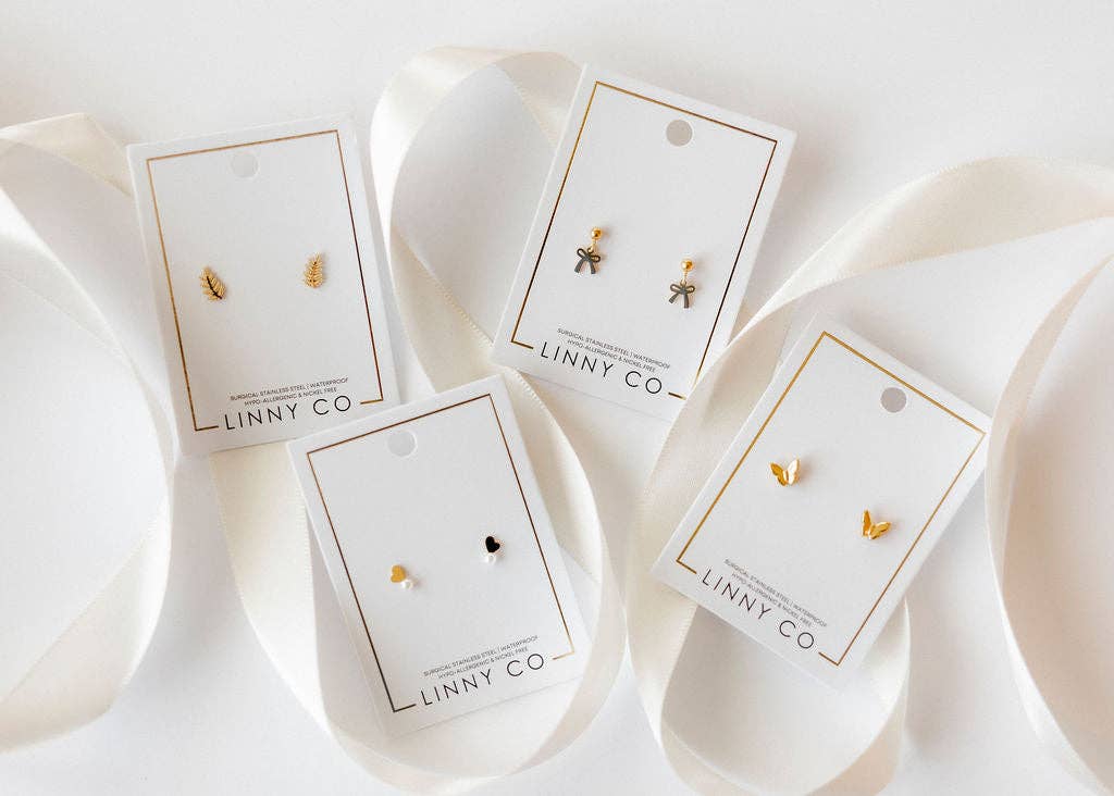 Screwback Stud Earrings - Bella Butterfly