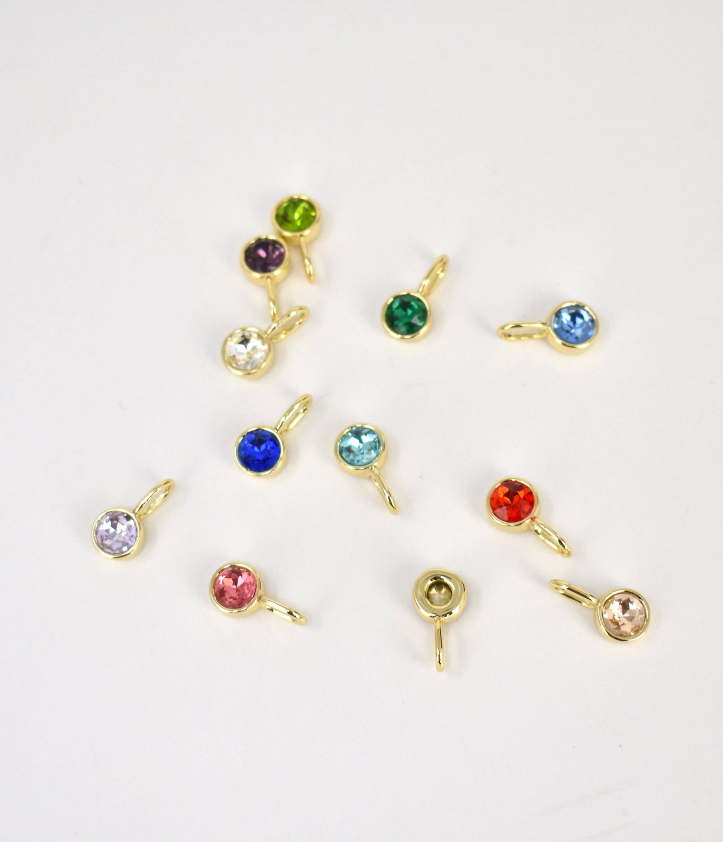 Round Birthstone Charms