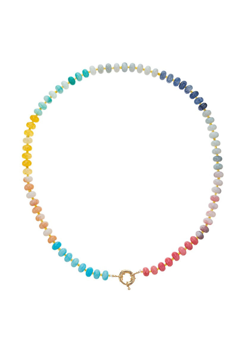 COLORFUL GLASS BEADED NECKLACE-10