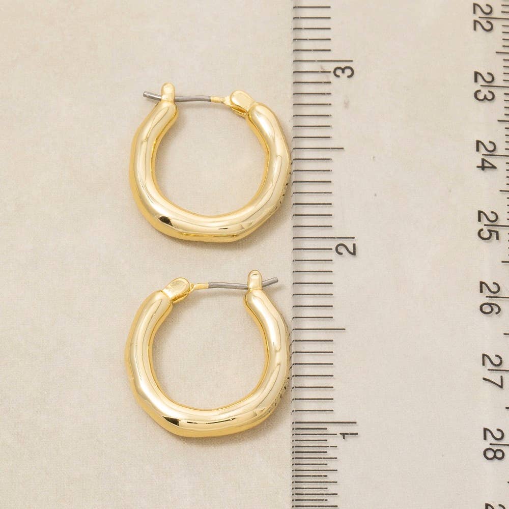 Gold Dipped Chunky Hoop Earrings