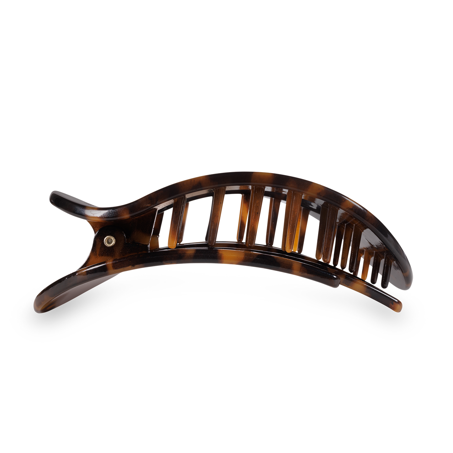 TELETIES - Round Flat Hair Clip | Large | Tortoise