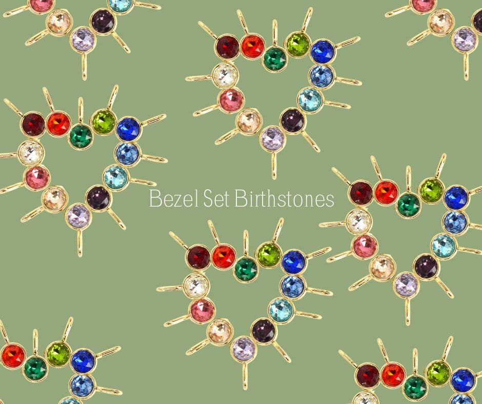 Round Birthstone Charms